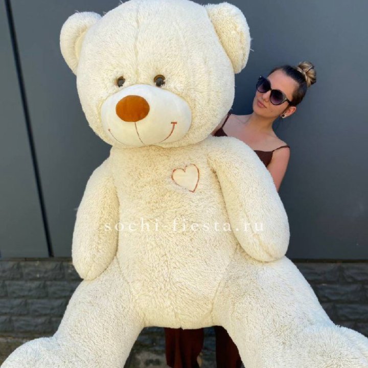 Белый плюшевый мишка большой в Элисте
