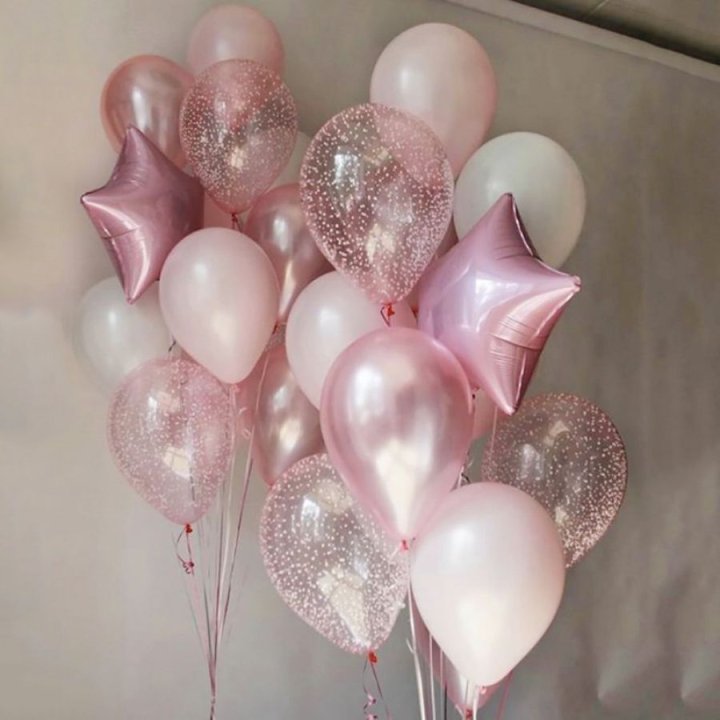 Фонтаны шаров "Розовый" в Элисте