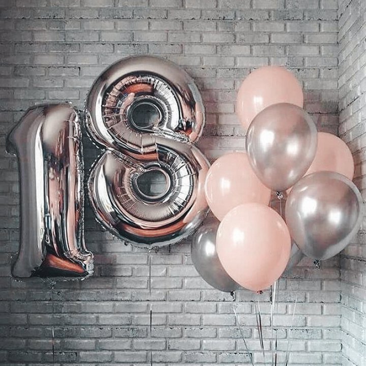 Фольгированный шар Серебряная Цифра в Элисте