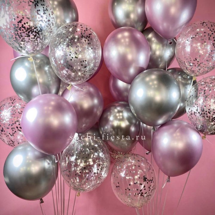 Фонтан шаров "Сильвер пинк" в Элисте