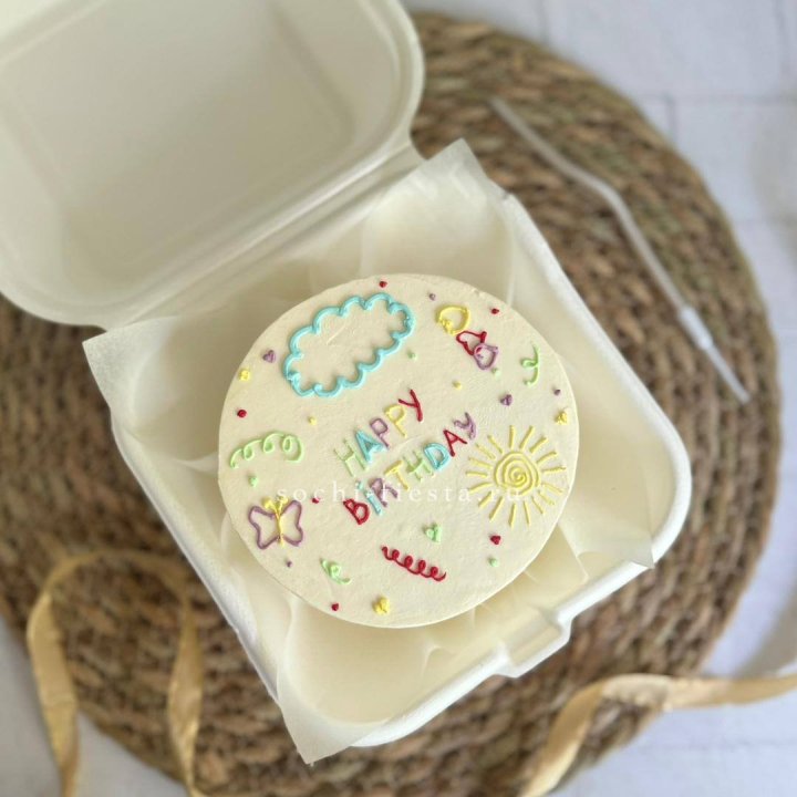 Бенто-торт "С днем рождения!"  с доставкой в Элисте