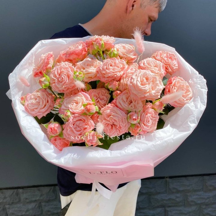 Пионовидные розы Мадам Бомбастик в Элисте