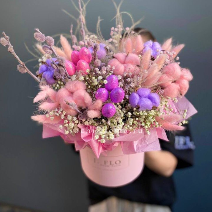 Сухоцветы в коробке  в Элисте