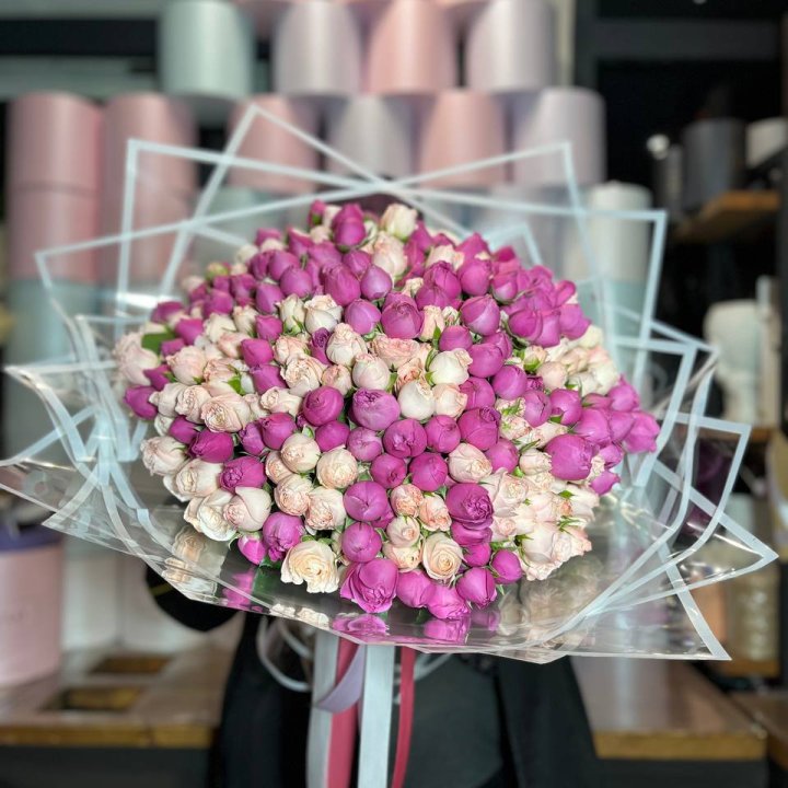 101 кустовая пионовидная роза в Элисте