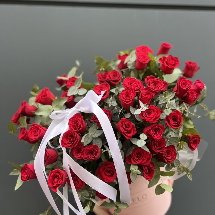 45 Красных роз в боксе "Сеньёрита" в Элисте