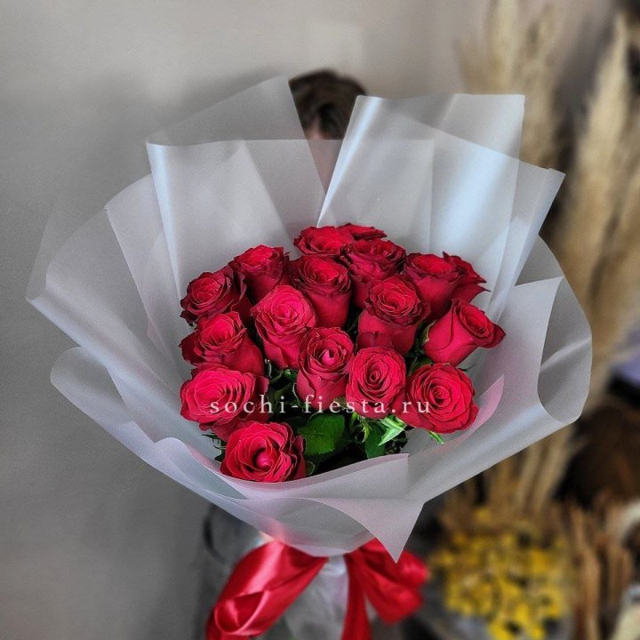 17 красных роз "Нет времени ждать" в Элисте