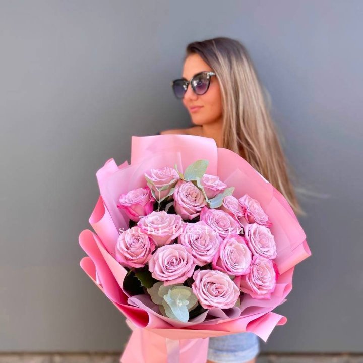 Букет розовых роз 2 в Элисте