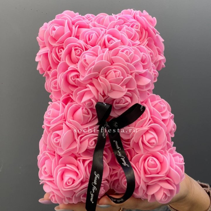 Игрушка медведь из розовых роз в Элисте
